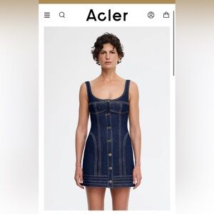 Acler Valleybrook Minidress in Denim size US4